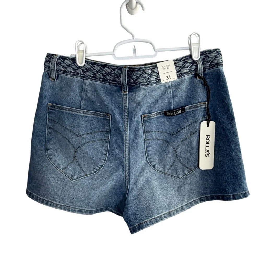 ROLLA'S Classic Blue Denim Shorts - Picture 3 of 4